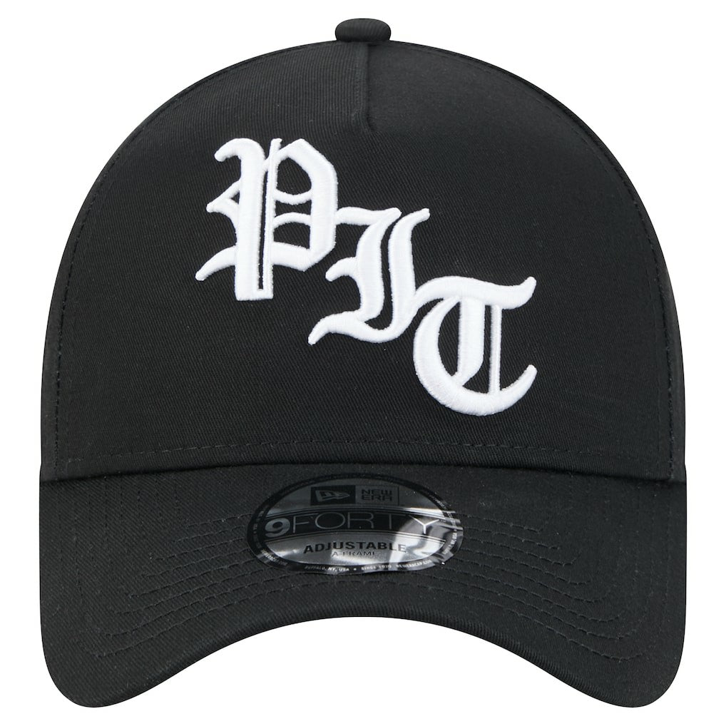 Pittsburgh Steelers New Era Mystic 9FORTY A-Frame Adjustable Hat - Black discount