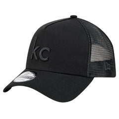 Kansas City Chiefs New Era Domain 9FORTY A-Frame Trucker Adjustable Hat - Black sale