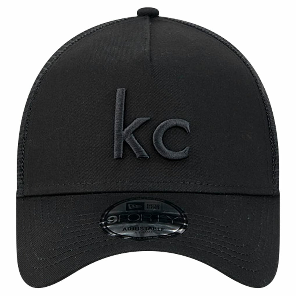 Kansas City Chiefs New Era Domain 9FORTY A-Frame Trucker Adjustable Hat - Black sale