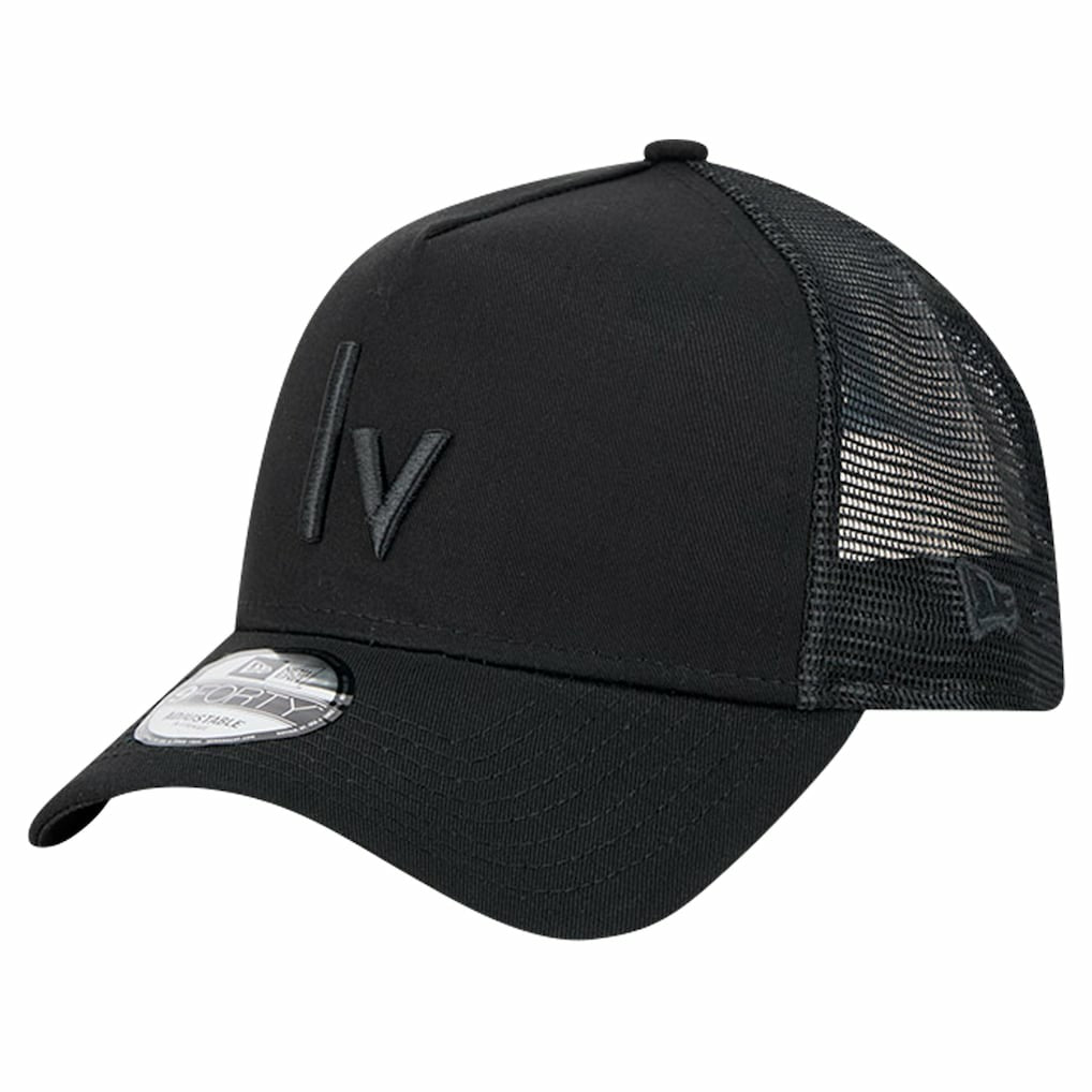 Las Vegas Raiders New Era Domain 9FORTY A-Frame Trucker Adjustable Hat - Black on sale