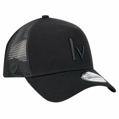 Las Vegas Raiders New Era Domain 9FORTY A-Frame Trucker Adjustable Hat - Black on sale