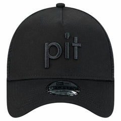 Pittsburgh Steelers New Era Domain 9FORTY A-Frame Trucker Adjustable Hat - Black cheap