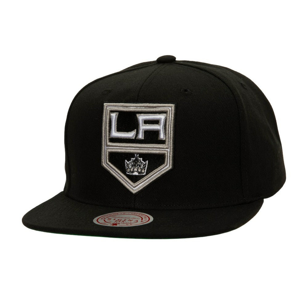 Los Angeles Kings Mitchell & Ness Core Top Spot Snapback Hat - Black Hats