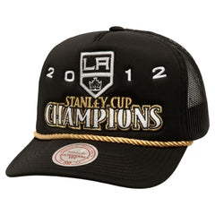 Los Angeles Kings Mitchell & Ness SOUL Collection Golden Stanley Cup Champions Trucker Adjustable Hat - Black Hats