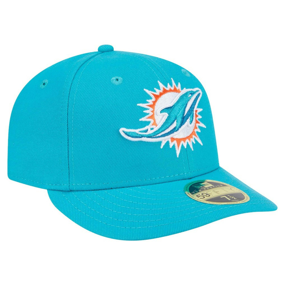 Miami Dolphins New Era Omaha Low Profile 59FIFTY Fitted Hat - Aqua cheap