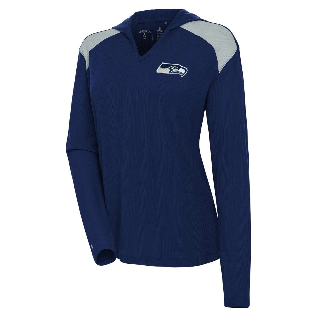 Seattle Seahawks Antigua Women's Opulent Long Sleeve Hoodie T-Shirt - College Navy outlet