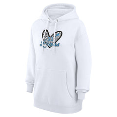 Detroit Lions G-III 4Her by Carl Banks Women's Animal Print Heart Team Graphic Fleece Tri-Blend Pullover Hoodie - White online