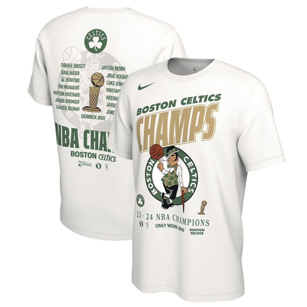 Boston Celtics 2024 NBA Finals Champions Celebration Roster T-Shirt - White online