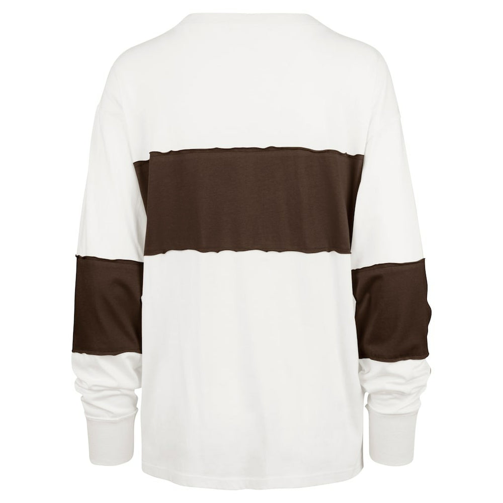 Cleveland Browns '47 Women's Clubhouse Pride Taylor Long Sleeve T-Shirt - Cream cheap