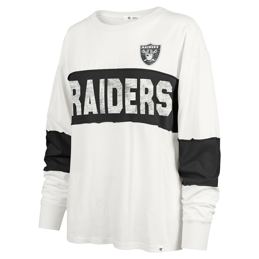 Las Vegas Raiders '47 Women's Clubhouse Pride Taylor Long Sleeve T-Shirt - Cream on sale