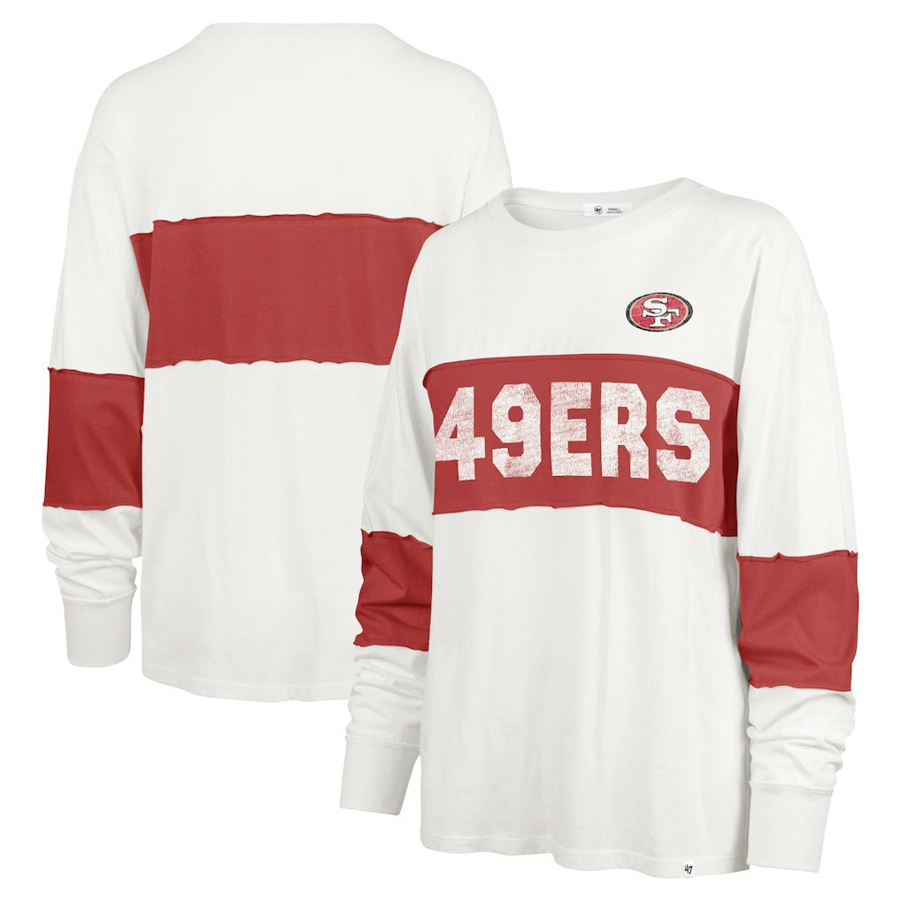San Francisco 49ers '47 Women's Clubhouse Pride Taylor Long Sleeve T-Shirt - Cream sale