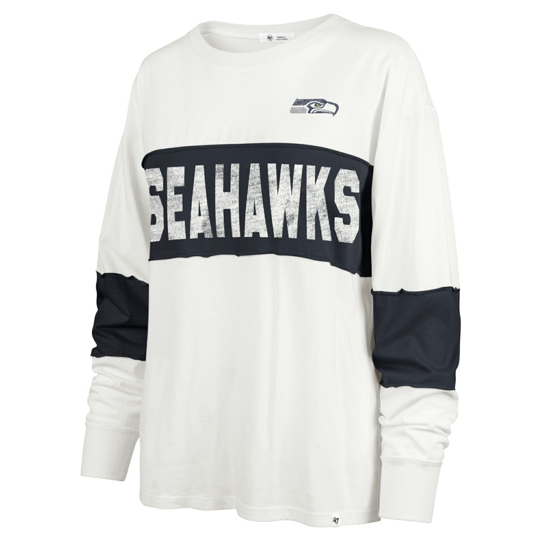 Seattle Seahawks '47 Women's Clubhouse Pride Taylor Long Sleeve T-Shirt - Cream on sale