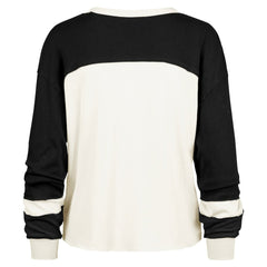 New Orleans Saints '47 Women's Double Header Curve Raglan Long Sleeve Crop Top - Cream sale
