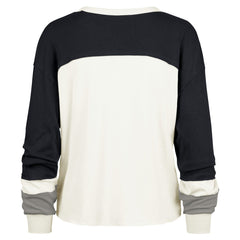 Tennessee Titans '47 Women's Double Header Curve Raglan Long Sleeve Crop Top - Cream outlet