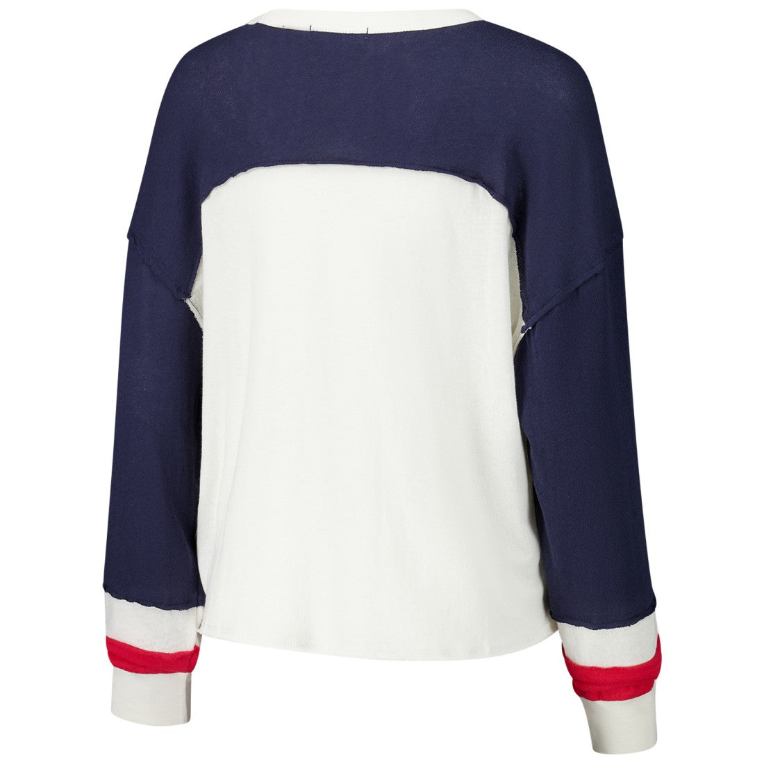 Houston Texans '47 Women's Double Header Curve Raglan Long Sleeve Crop Top - Cream online