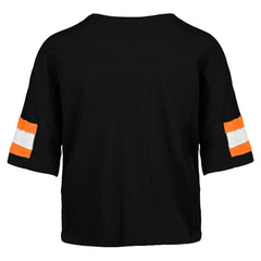 Cincinnati Bengals '47 Women's Double Header Scout Cropped V-Neck T-Shirt - Black sale