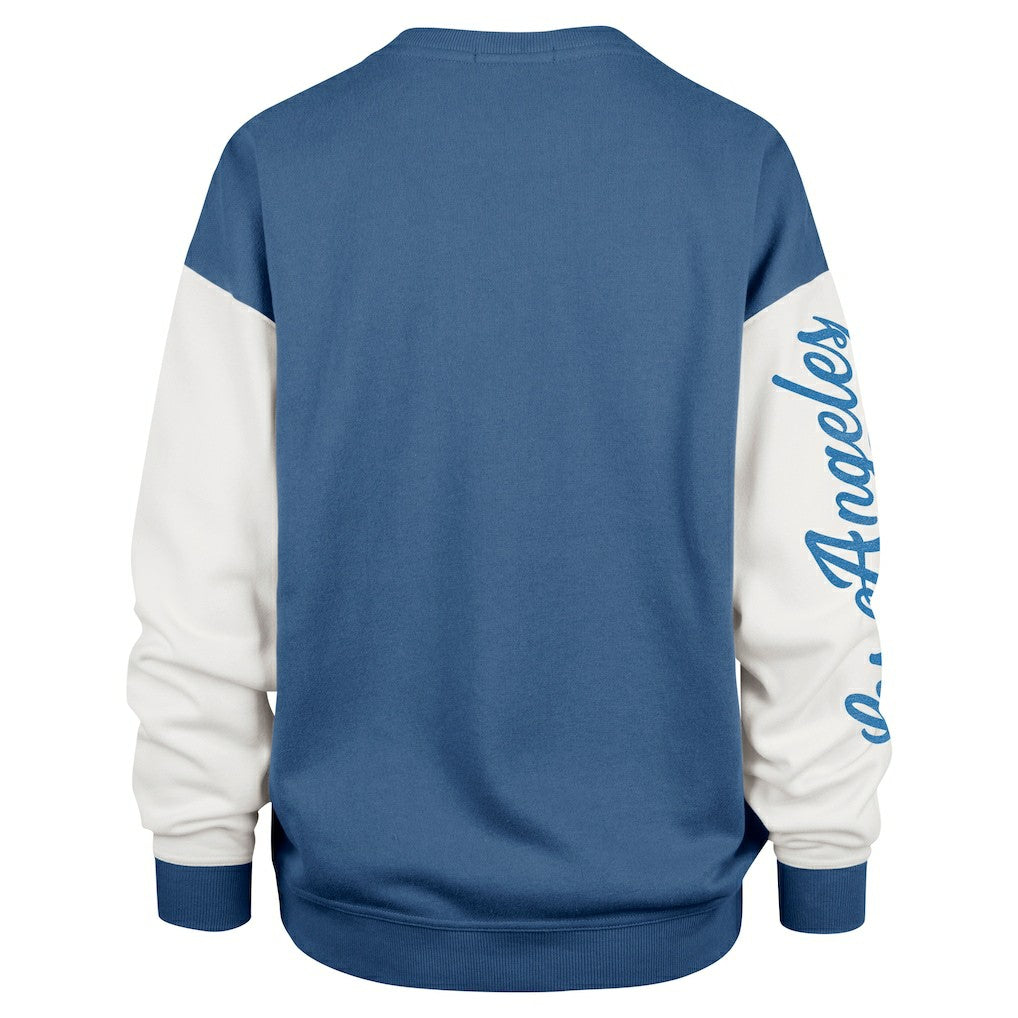 Los Angeles Chargers '47 Women's Double Header Rise Andie Pullover Sweatshirt - Powder Blue outlet