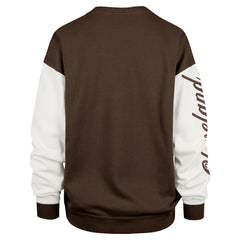 Cleveland Browns '47 Women's Double Header Rise Andie Pullover Sweatshirt - Brown on sale