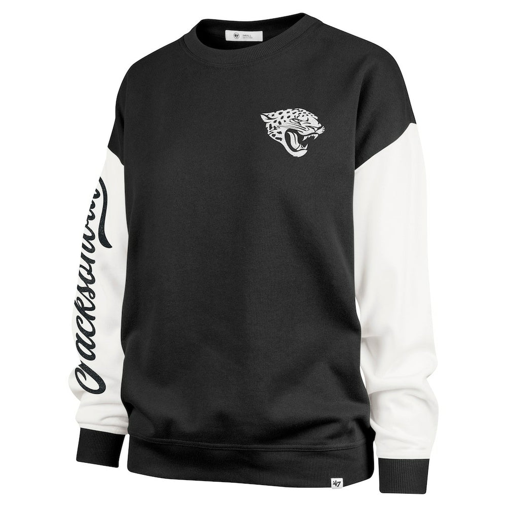 Jacksonville Jaguars '47 Women's Double Header Rise Andie Pullover Sweatshirt - Black cheap