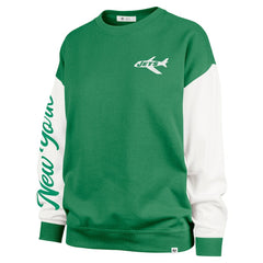 New York Jets '47 Women's Double Header Rise Andie Pullover Sweatshirt - Green sale