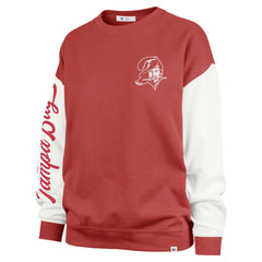 Tampa Bay Buccaneers '47 Women's Double Header Rise Andie Pullover Sweatshirt - Red sale