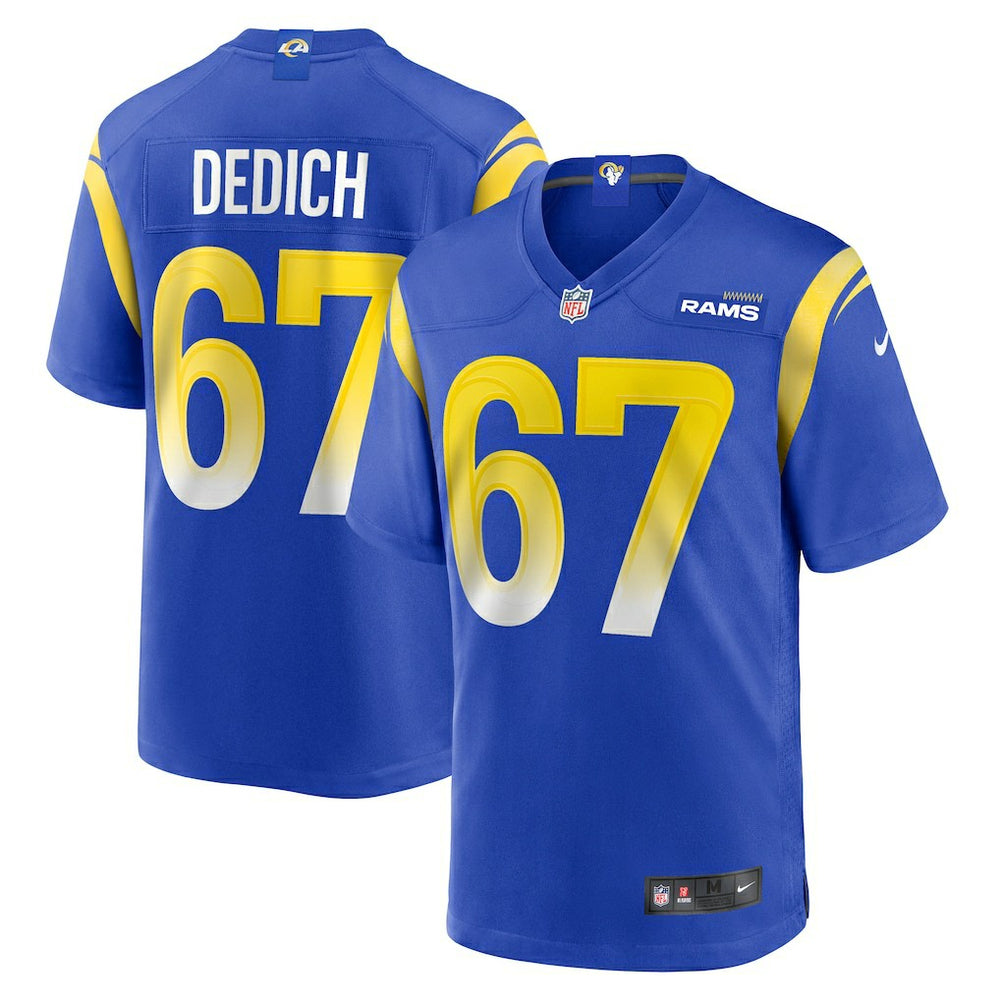Justin Dedich Los Angeles Rams Game Jersey - Royal discount