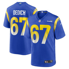 Justin Dedich Los Angeles Rams Game Jersey - Royal discount