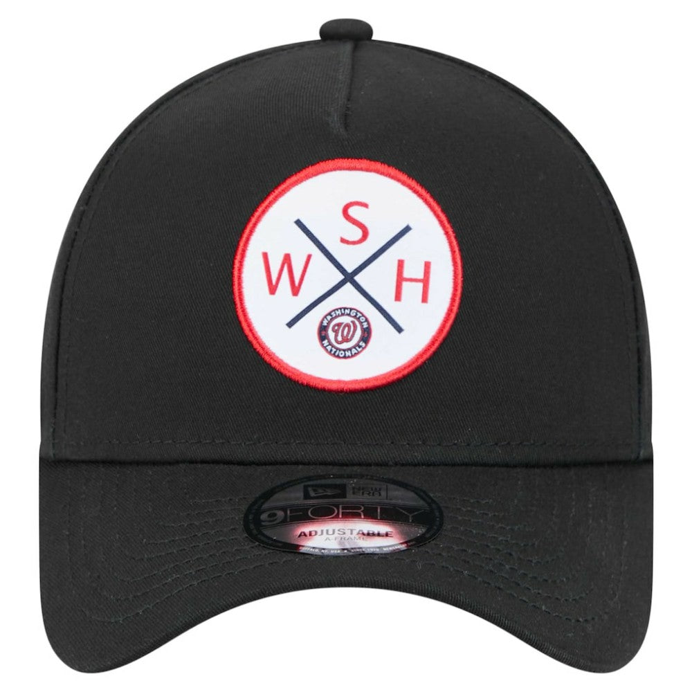 Washington Nationals 9FORTY A-Frame Adjustable Hat Black