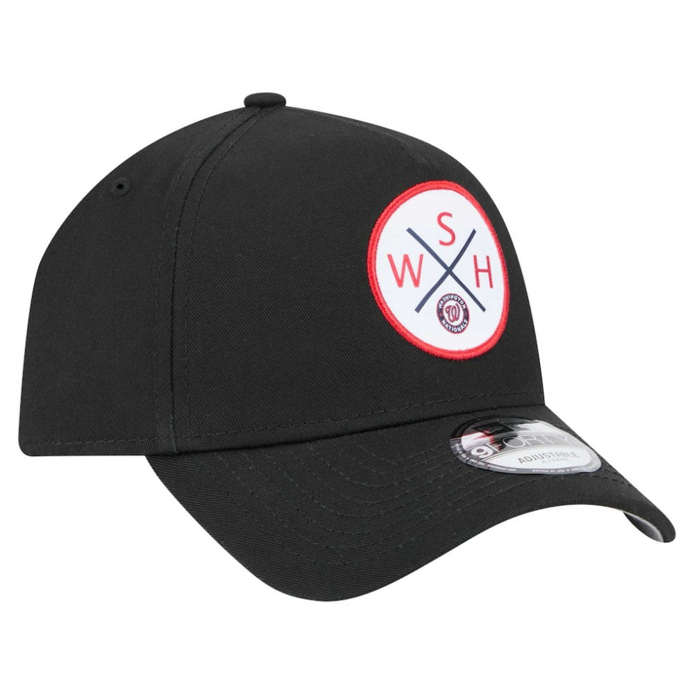 Washington Nationals 9FORTY A-Frame Adjustable Hat Black