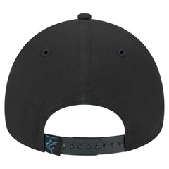 Miami Marlins 9FORTY A-Frame Adjustable Hat Black