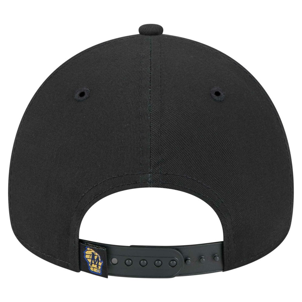Milwaukee Brewers 9FORTY A-Frame Adjustable Hat Black