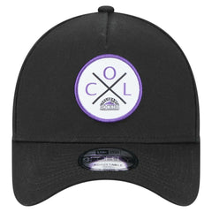 Colorado Rockies 9FORTY A-Frame Adjustable Hat Black