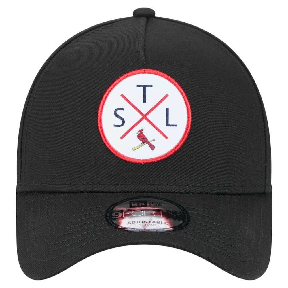 St. Louis Cardinals 9FORTY A-Frame Adjustable Hat Black