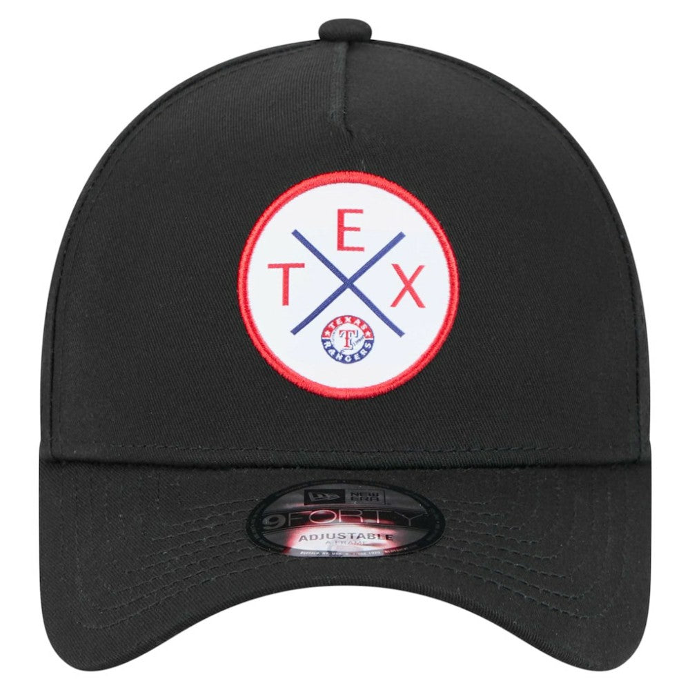 Texas Rangers 9FORTY A-Frame Adjustable Hat Black