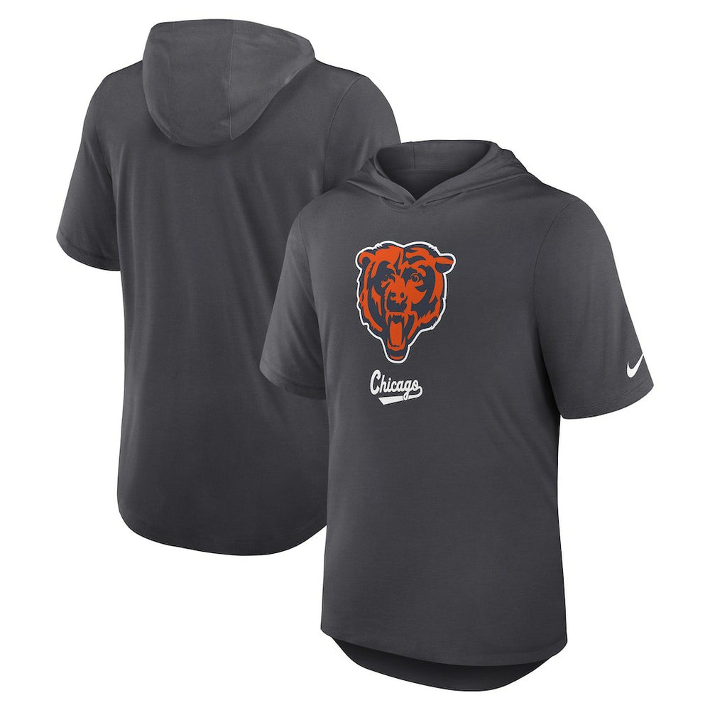 Chicago Bears Tri-Blend Performance Hoodie T-Shirt - Anthracite outlet