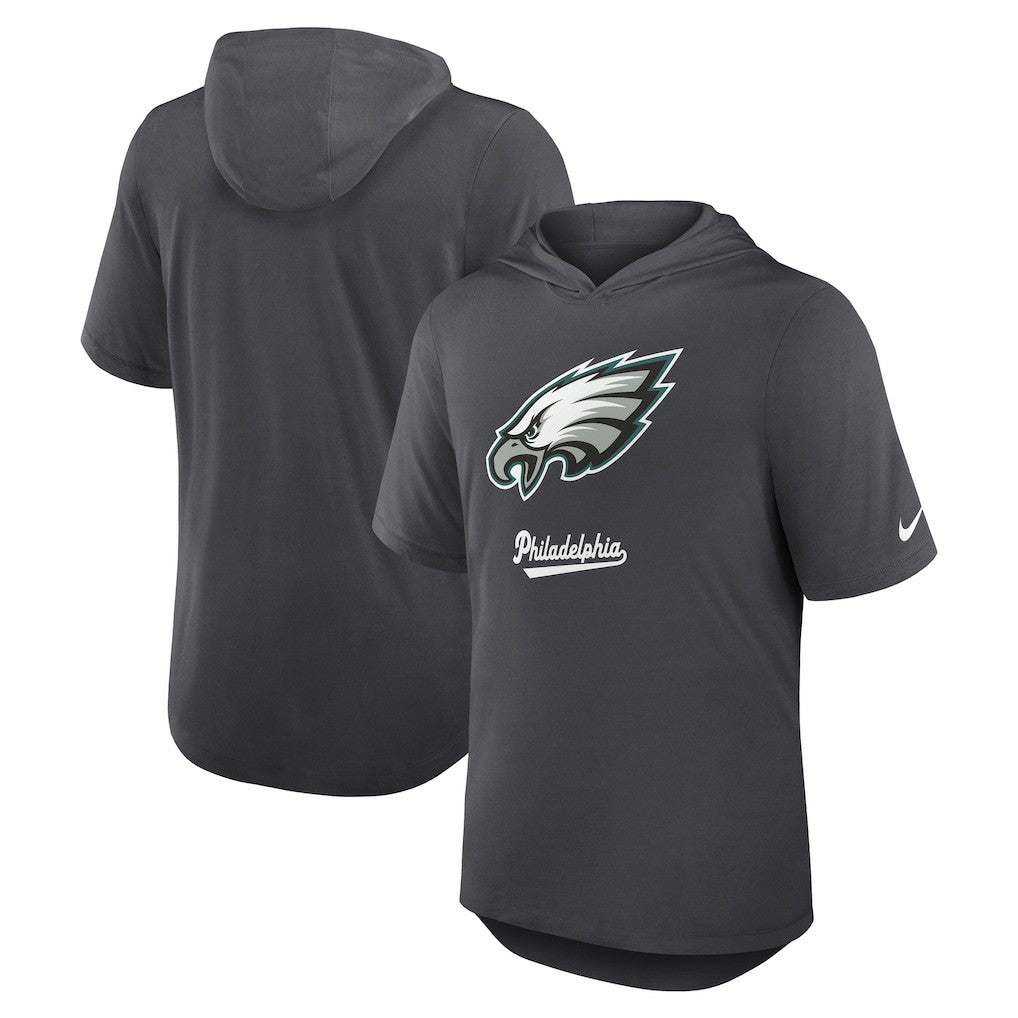 Philadelphia Eagles Tri-Blend Performance Hoodie T-Shirt - Anthracite sale