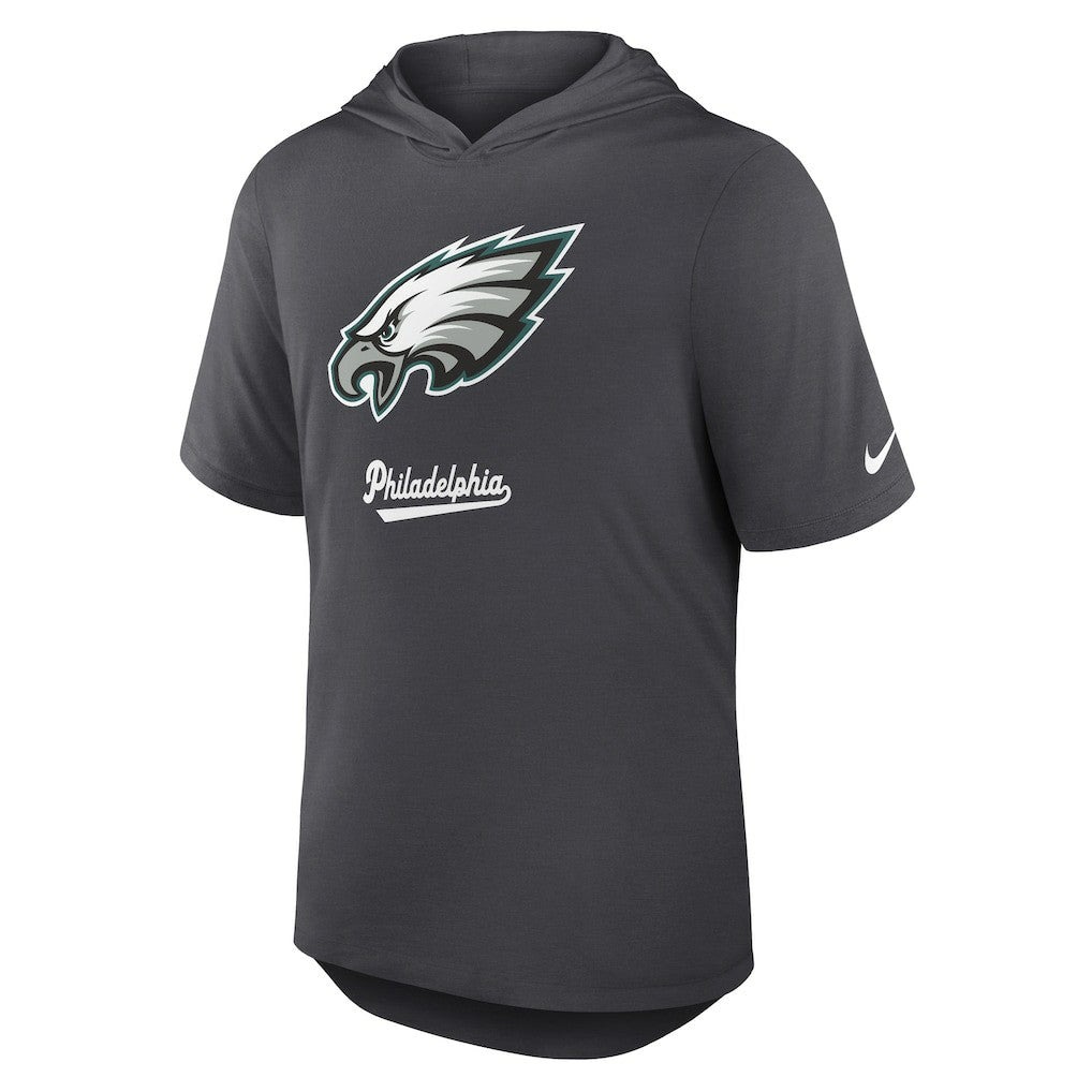 Philadelphia Eagles Tri-Blend Performance Hoodie T-Shirt - Anthracite sale