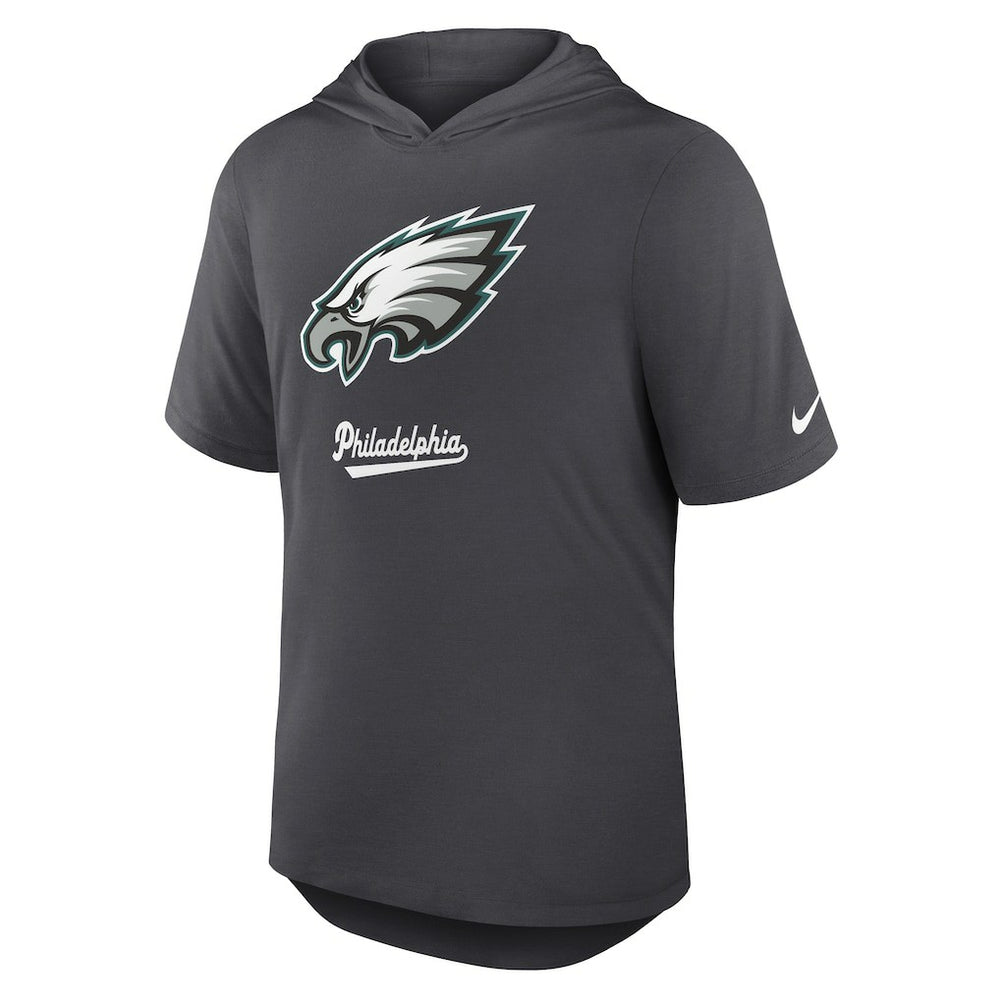 Philadelphia Eagles Tri-Blend Performance Hoodie T-Shirt - Anthracite sale