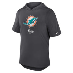 Miami Dolphins Tri-Blend Performance Hoodie T-Shirt - Anthracite sale