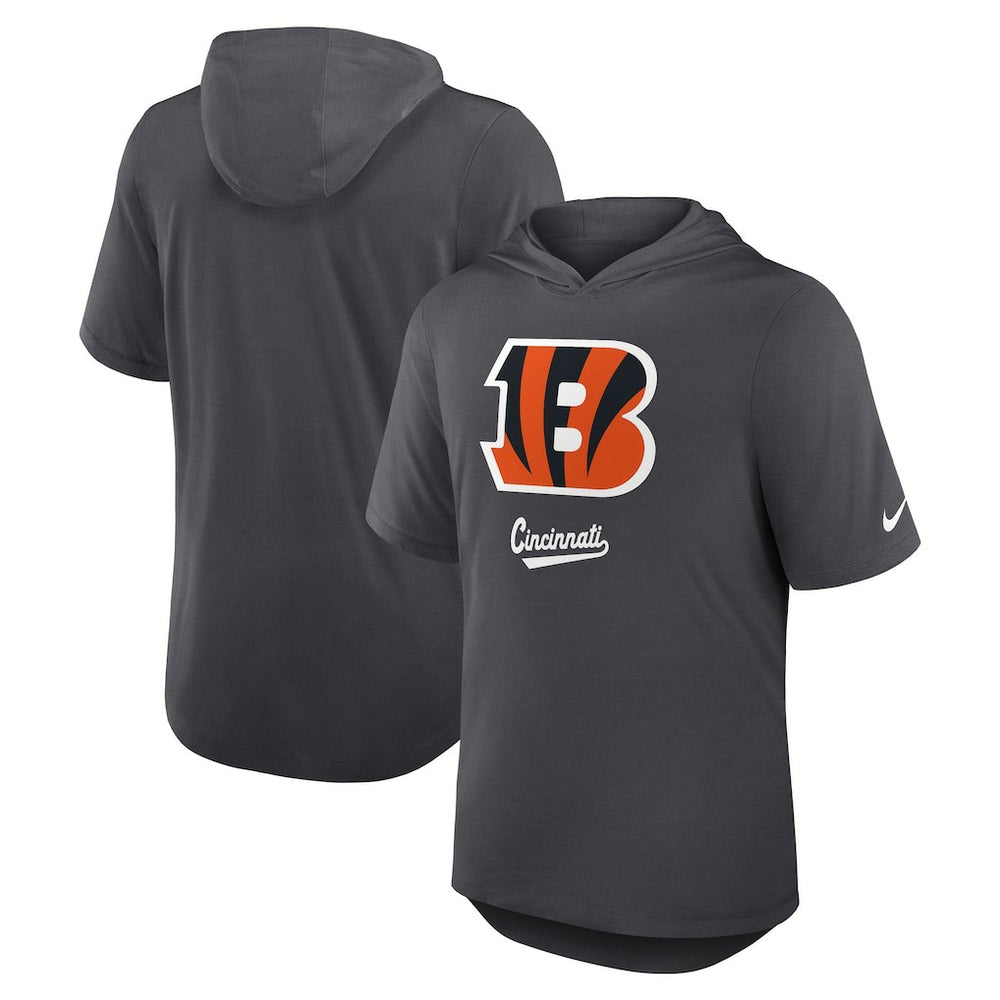 Cincinnati Bengals Tri-Blend Performance Hoodie T-Shirt - Anthracite sale
