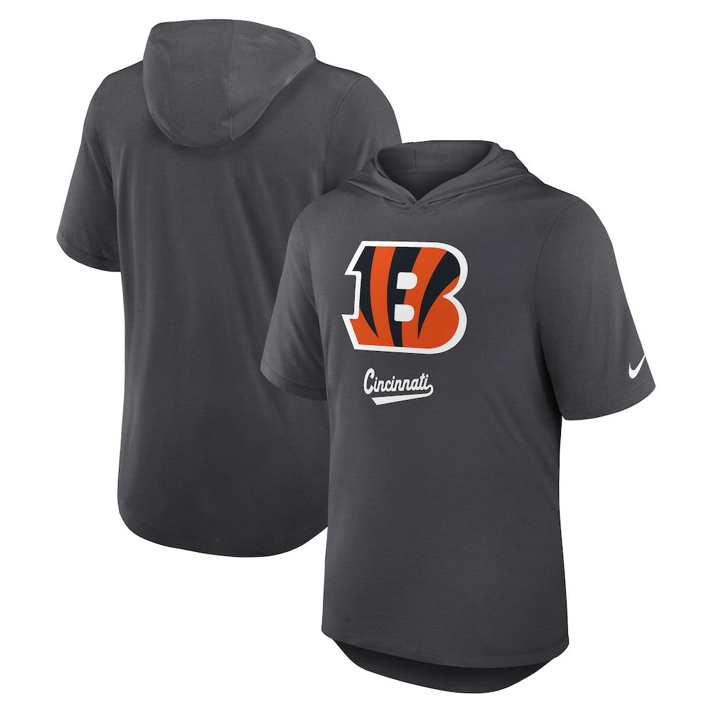 Cincinnati Bengals Tri-Blend Performance Hoodie T-Shirt - Anthracite sale