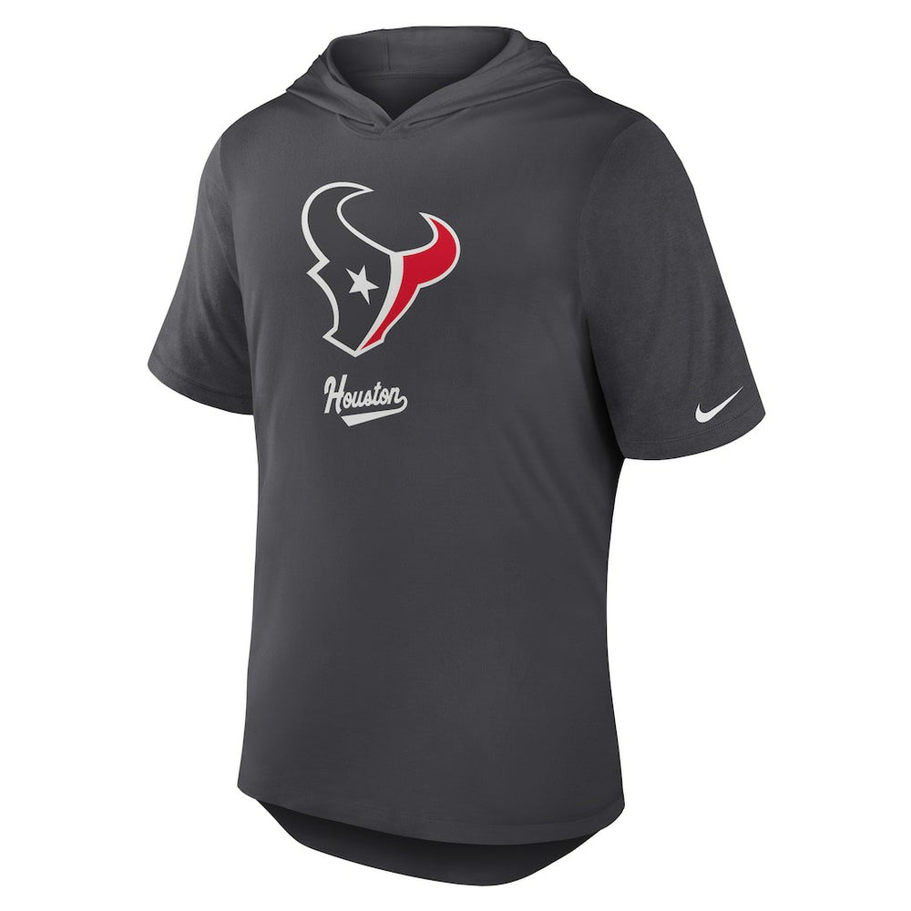 Houston Texans Tri-Blend Performance Hoodie T-Shirt - Anthracite discount