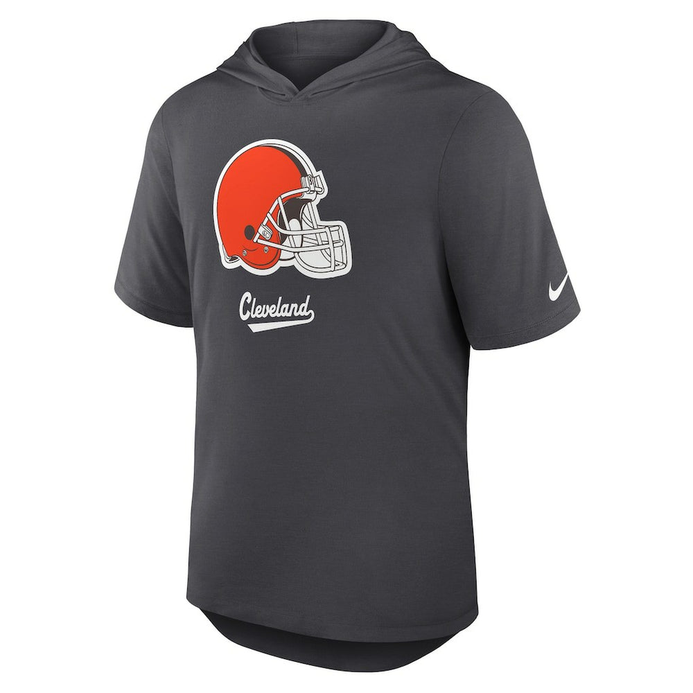 Cleveland Browns Tri-Blend Performance Hoodie T-Shirt - Anthracite for sale