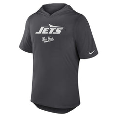 New York Jets Tri-Blend Performance Hoodie T-Shirt - Anthracite on sale