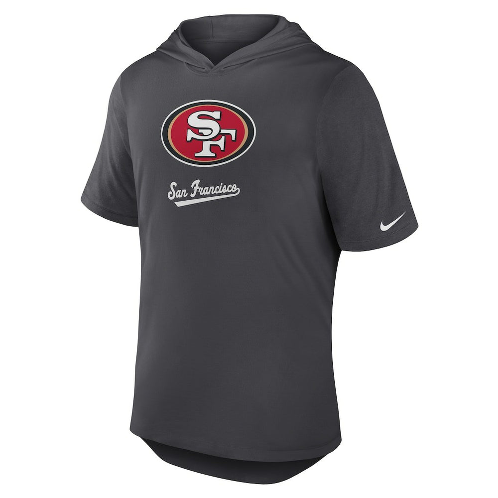 San Francisco 49ers Tri-Blend Performance Hoodie T-Shirt - Anthracite cheap