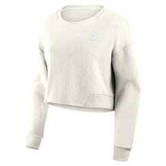 Pittsburgh Steelers Women's Studio Tri-Blend Cropped Pullover Sweatshirt - Cream online