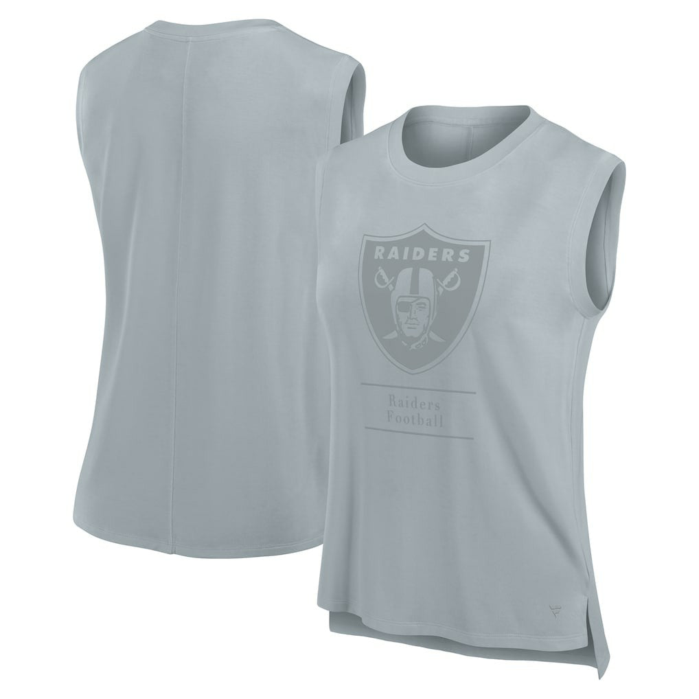 Las Vegas Raiders Women's Studio Embrace Tank Top - Gray discount