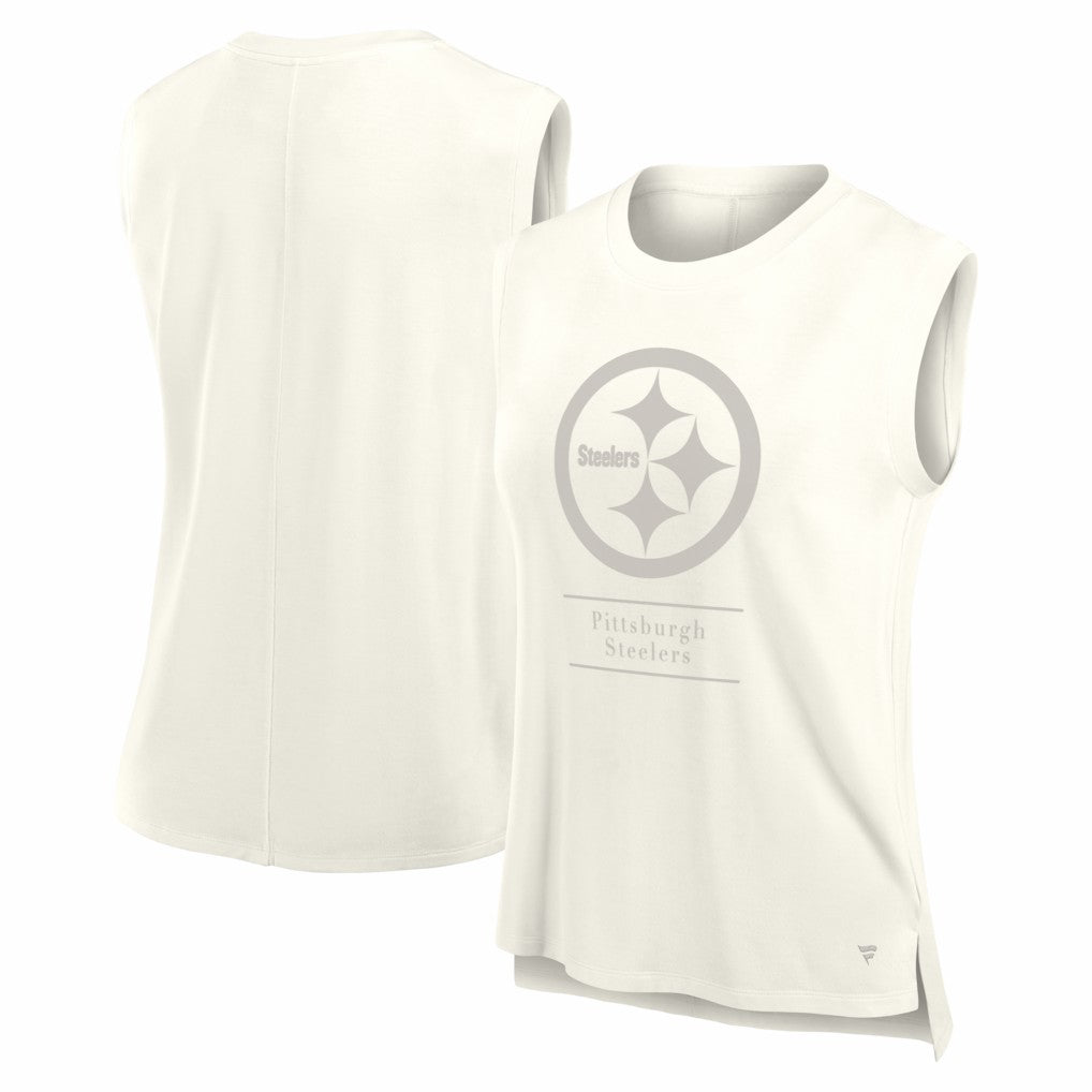 Pittsburgh Steelers Women's Studio Embrace Tank Top - Cream on sale