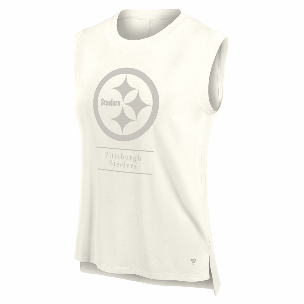 Pittsburgh Steelers Women's Studio Embrace Tank Top - Cream on sale