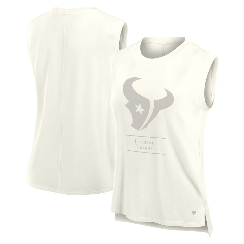 Houston Texans Women's Studio Embrace Tank Top - Cream on sale